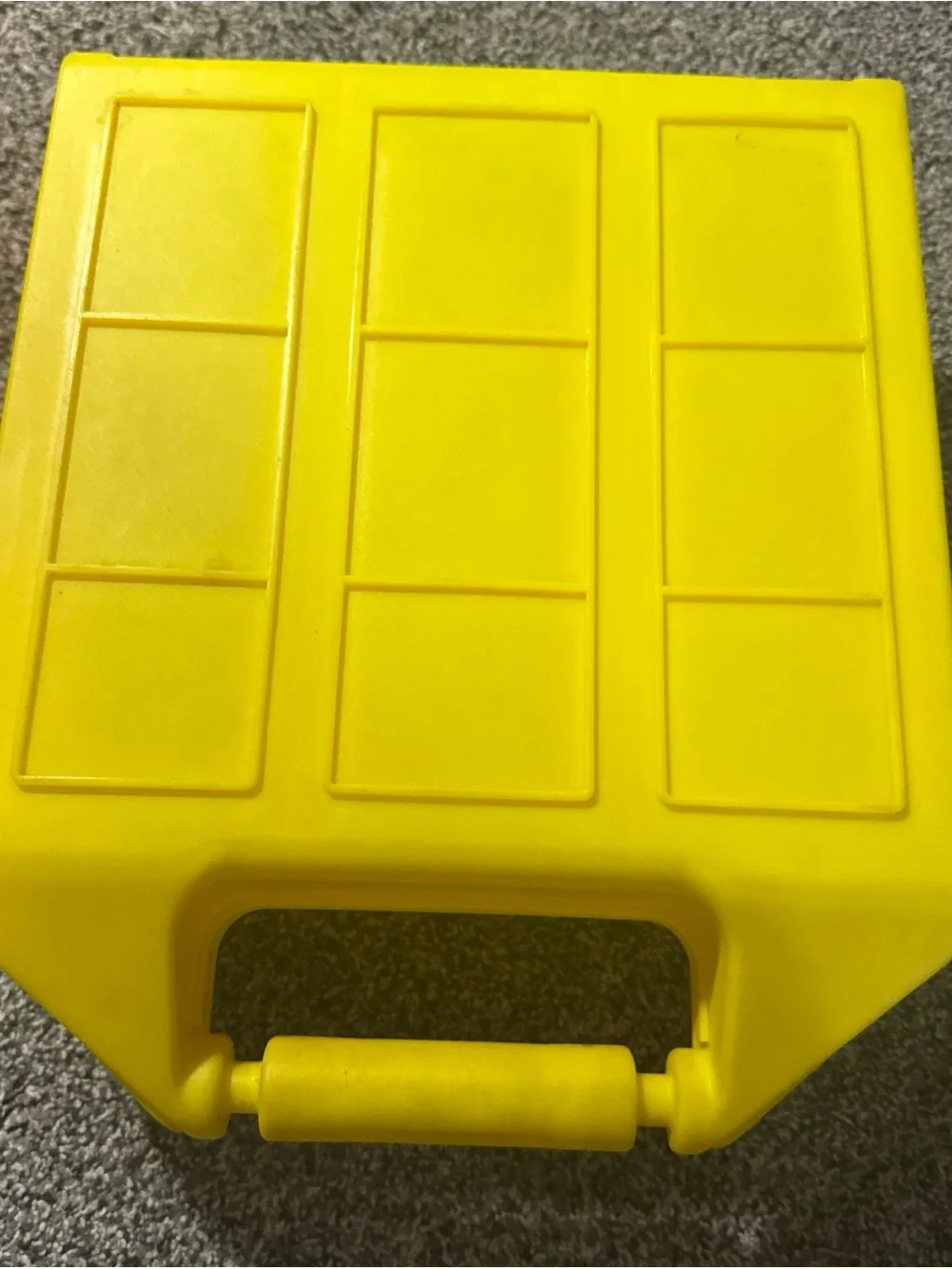 Pro-Index System Yellow Hard Storage Carrying Case Used Fogged Scratching